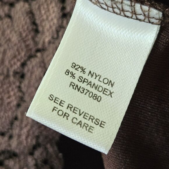 Cato Women's L Camisole Tank Lace Trim Y2K Brown Spaghetti Straps Baselayer - Picture 6 of 6